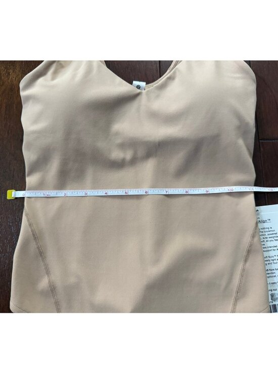 Lululemon Align Bodysuit Women Size 2 W1DY7S in CNTR Beige Nude NWT - Picture 15 of 16